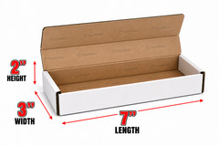 150 Mixed Size White Corrugated Mailer Shipping Boxes 7x3x2 7x3x3 8x4x2 50 Each