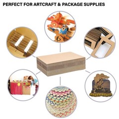 50 Packs 6×9 inches Cardboard Sheets, Premium White Corrugated Cardboard Back…
