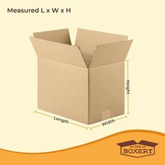 The Boxery 6″x4″x4″ Brown/Kraft Corrugated Cardboard Shipping Boxes 100-Pack