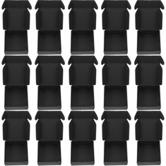 15pcs Small Corrugated Mailer Boxes with Lids for Mailing and Packaging Black