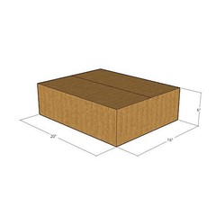 10 20x16x6 Kraft Brown Corrugated Shipping Boxes 32 ECT Single-Wall New