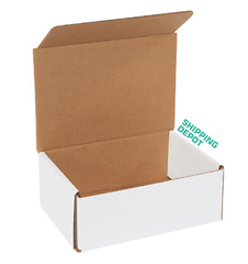 25 PACK 8 x 6 x 3″ White Corrugated Mailing Shipping Boxes 32B Folding Mailers