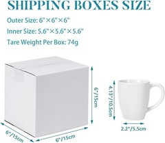 Shipping Boxes 6x6x6 Set Of 6, White Corrugated Cardboard Box For Mailing
