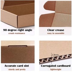 （7.8 x 5.5 x 1.5 in）transport box, brown corrugated cardboard box mailing bag
