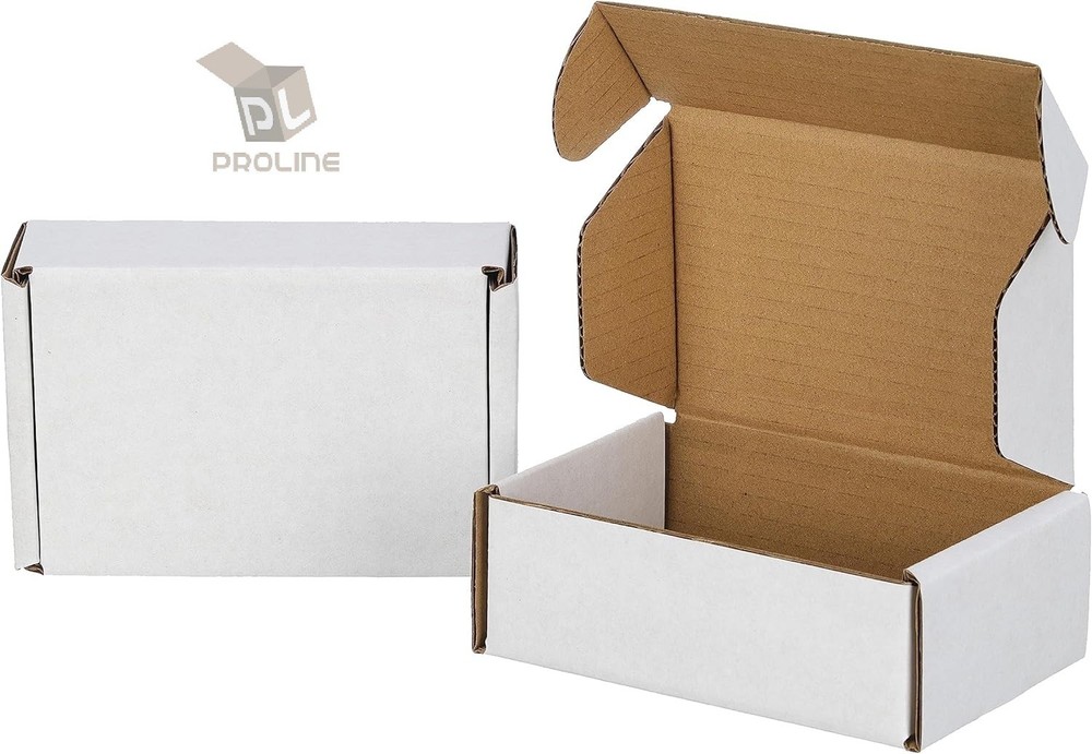 50 Pack 10x4x3 White Corrugated Shipping Mailer Packing Box Boxes 10″ x 4″ x 3″