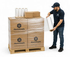 18″ x 1500′ 80 Gauge Stretch Film Hand Pallet Wrap Shrink Wrap 1 2 4 Rolls