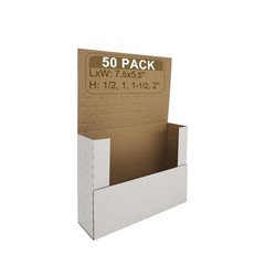 50 PCS 7.5×5.5×2 Inch White DVD Shipping Box Corrugated Mailers YD752E50
