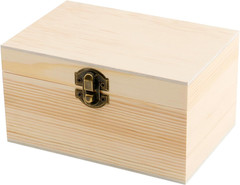 9 PCS 8X5X4 6X4X3 4X2.3X2.3 Inch Unfinished Wooden Box, Small Wood Box with Hing