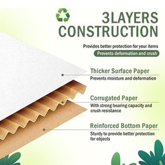 7.8x 5.5 x 1.5 Inch Shipping Carton Set (25-Pack) — White Cardboard Mailer Boxes