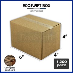 1-200 6x4x4 “EcoSwift” Cardboard Packing Mailing Shipping Corrugated Box Cartons