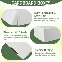 White Corrugated Mailer Boxes 7.8×5.5×1.5 Inch E-Flute Shipping Packaging Gift B
