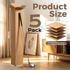 10 Pcs 4 X 4 X 48 Inch Golf Club Shipping Boxes 4L X 4W X 48H Tall Corrugated Bo