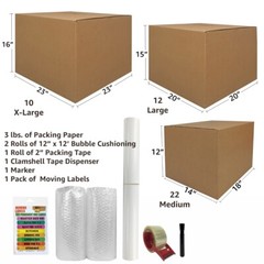 UBMOVE Smart Moving Bigger Boxes (4 Room) 44 Moving Boxes & Packing Supplies