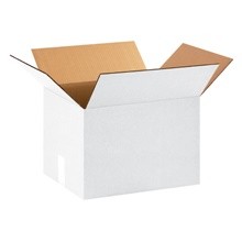 15 x 12 x 10″ White Corrugated Carton Boxes-Pack of 25
