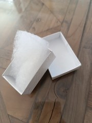 Lot Of 50 Deluxe White Mini Cardboard Boxes With Protective Padding