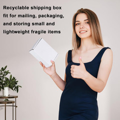 6x4x2 Inches Shipping Boxes Pack of 25 White Small Corrugated Cardboard Box f…
