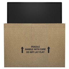 Heavy Duty TV Moving Box 56-70 Inch TVs W/ Protective Sleeves & Bubble Roll New