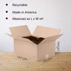 12 x 10 x 8 in. Cardboard Shipping Box 5/15 Pack | Business/Home Mailing