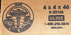 4″ x 4″ x 46″ Corrugated Box – 200lb – SINGLE BOX – TALL