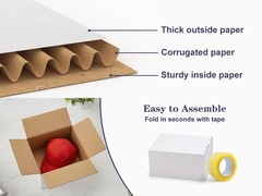 25 Pack Shipping Boxes 8 x 6 x 4 in White Corrugated Mailing Boxes