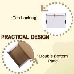 6X4X3 Shipping Boxes Set of 30, 6X4X3 White Corrugated Cardboard Box