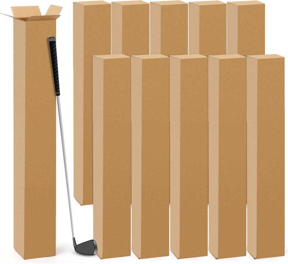 10 Pcs 6 X 6 X 48 Inch Golf Club Shipping Boxes 6L X 6W X 48H Tall Cor…