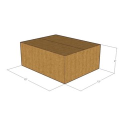 Lot of 25 – NEW Uline 15″ x 12″ x 6″ Singlewall Corrugated Shipping Boxes S-4234