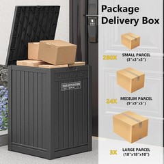 Large 48 Gallon Waterproof Package Delivery Box – Secure Resin Storage Solution
