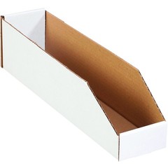 PBINBWZ418 Open Top Bin Boxes, 4″ x 18″ x 4 1/2″, Oyster White (Pack of 50)
