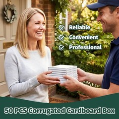 50 PCS 5 5/8″L× 5″W ×7/16″H CD Mailer Box, White CD Shipping Boxes, Corrugated C