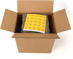 HORLIMER 6x4x1 Shipping Boxes Set of 100 White Corrugated Cardboard Mailer Box