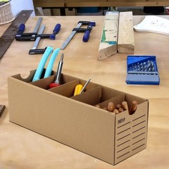 Parts Bins with Dividers, Cardboard Storage Boxes, Pantry Organizer Boxes, Pa…