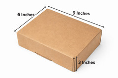 LOT OF 50 9″ x 6″ x 3″ Corrugated Kraft Mailer Shipping Box FREE SHIP Cardboard