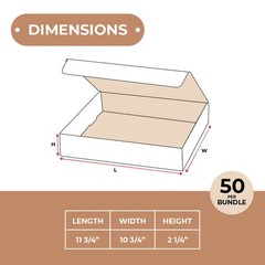 White Literature Mailers 11 3/4 x 10 3/4 x 2 1/4″ ECT-32B 50/Case