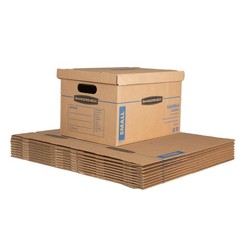 Small Tape Free Moving Boxes 10 Pack with Reinforced Handles Classic Moving