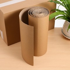12×197 In Single Face Craft Paper Corrugated Cardboard Roll Wrap Sheets