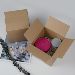 6X6X6 Inches Shipping Boxes Set of 40, Brown Corrugated Cardboard Box Literat…