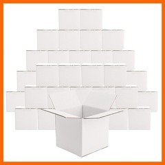40 Pack Small Shipping Boxes, 4 x 4 x 4 Inches White Corrugated Cardboard Box…