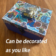 9 PCS 8X5X4 6X4X3 4X2.3X2.3 Inch Unfinished Wooden Box, Small Wood Box with Hing