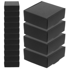 15pcs Small Corrugated Mailer Boxes with Lids for Mailing and Packaging Black