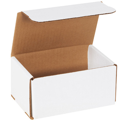 25 Pack 6x4x3 White Corrugated Shipping Mailer Packing Box Boxes 6″ x 4″ x 3″