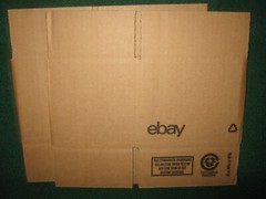 (2) eBay Shipping Boxes w/LOGO (6″x4.75″x4.75″s) NEW + Bandana (21″x21″)