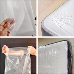 2 Pack Twin Full Mattress Bags for Moving Storage Clear Plastic Cover 54×87″