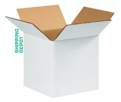 100 8x8x8″ Cardboard Corrugated Boxes White Great up to 65 lbs by Shipping Depot