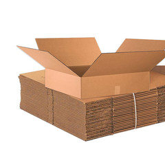 24″ L X 24″ W X 6″ H 10-Pack – Flat Corrugated Boxes Shipping, Packaging, Bulk.