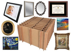 Universal Picture Frame Painting Mirror Shipping & Storage Box Partition Set