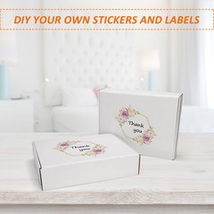 13x10x3 inches Shipping Boxes Set of 25 White Corrugated Cardboard Box Litera