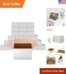 Compact Set of 25 White Mailer Boxes (9x6x6) – Perfect for Business and Crafting