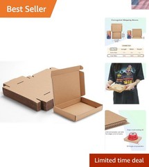 Small Shipping Box Pack – 25 Count, 7x5x1 Inches, Brown, Cardboard