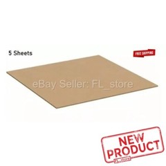 5 PACK Cardboard Sheets 36″ x 36″ Corrugated Kraft 5/32″ Thick Single Wall 3 Ft